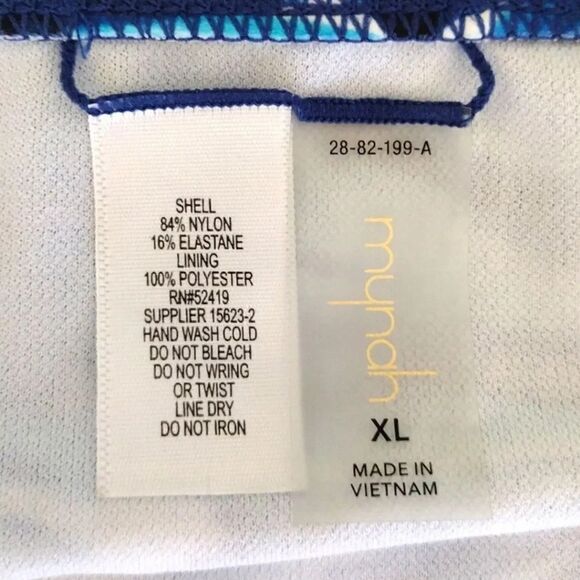 Mynah Blue Tropic Goddess Side Shirred High Rise Bikini Bottoms XL NWOT - Picture 9 of 13